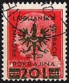 An Italian stamp overprinted for the Province of Ljubljana under German occupation in 1944