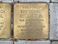 Stolperstein für Friederike Rottenstein in Hannover