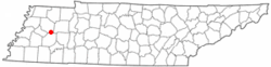 Location of Medina, Tennessee