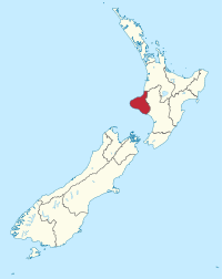Τοποθεσία της περιοχής στον χάρτη της Νέας Ζηλανδίας