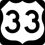 Straßenschild des U.S. Highways 33