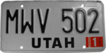 Номерной знак штата Юта, 1982–1985.png
