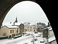 Cœur du village sous la neige.