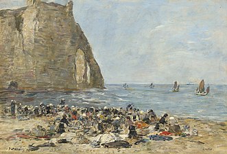 Lavandières sur la plage d'Étretat, 1894 Washington, National Gallery of Art