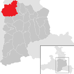 Верфен на мапі округу та землі