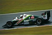 Manfred Winkelhock under ett träningspass inför Tysklands Grand Prix 1985.