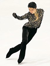 Hanyu performing his free skate at the 2018 Grand Prix of Helsinki