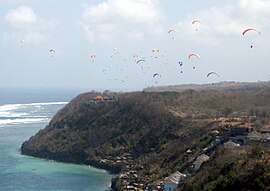 paragliders in Indonesië