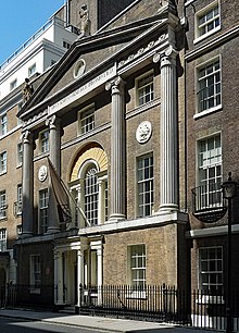 Front facade of the RSA building at 8 John Adam Street in London 8 John Adam Street (geograph 5350323).jpg
