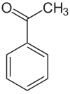 Strukturformel von Acetophenon