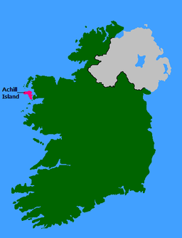 Achill Islands läge.