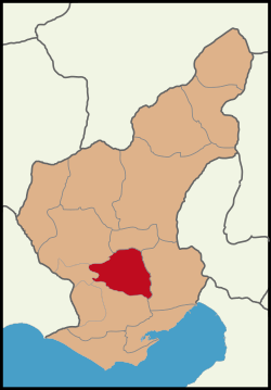 Расположение Сарычам в провинции Адана