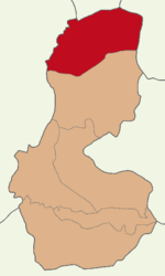 Map showing Sason District in Batman Province