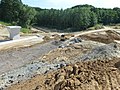 Bau des Hochwasserrückhalte-beckens, 2015, Blickrichtung Süd