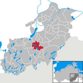 Poziția Blankensee pe harta districtului Mecklenburg-Strelitz