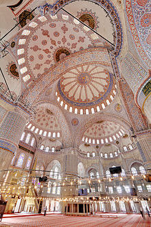 Sultan Ahmed Mosque Blue Mosque Interior 2 Wikimedia Commons.JPG