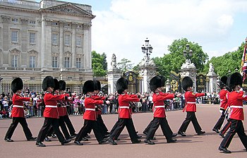 Changing of the Queen's Guard at the royal res...