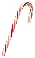 red-and-white striped candy cane