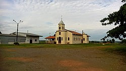 Capela Santo Antônio e barracão de festas, bairro Abóboras, Laranjal Paulista