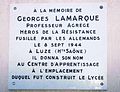 Plaque inaugurée en 2000.