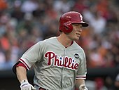 Cody Asche, then playing with the IronPigs, was selected to the 2013 International League post-season All-Star team. Cody Asche (18874520932).jpg