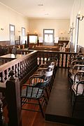 Restored courtroom in the old courthouse