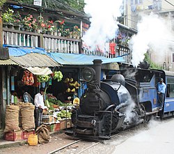 Small black steam engine