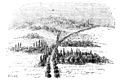 Die Gartenlaube (1867) b 749 3.jpg Ansicht des Dorfes Chlum und Lipa den 3. Juli 1867.