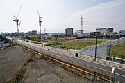 再開発工事中の海老名駅間地区（2018年3月）