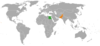 Location map for Egypt and Pakistan.