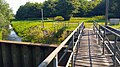 Fußgängerbrücke über das Stauwehr Kreuzau-Bauwerk im FFH-Teilgebiet Fließgewässer