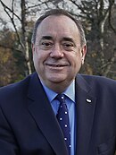 First Minister Alex Salmond with Ross Kennedy second year stonemasonry apprentice (cropped).jpg