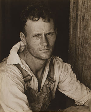 Photo of sharecropper Floyd Burroughs by Walke...