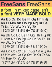 Schriftbeispiel für FreeSans