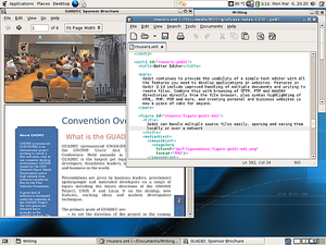 A GNOME desktop running from the GNOME LiveCD.
