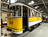 Beiwagen 307 im Straßenbahnmuseum Dresden, April 2016