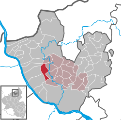 Elhelyezkedése Rajna-vidék-Pfalz térképén