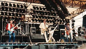 Hawkwind playing at the Monsters of Rock festival in Donington Park in 1982