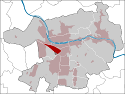 Lage des Stadtteils Bahnstadt in Heidelberg