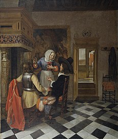 Hendrick van der Burgh, Drinkers before the Fireplace, 1660[305]