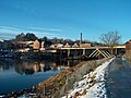 Hønefoss bru sett fra området ved Glatved Brygge