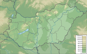 ノイジードル湖の位置（ハンガリー内）