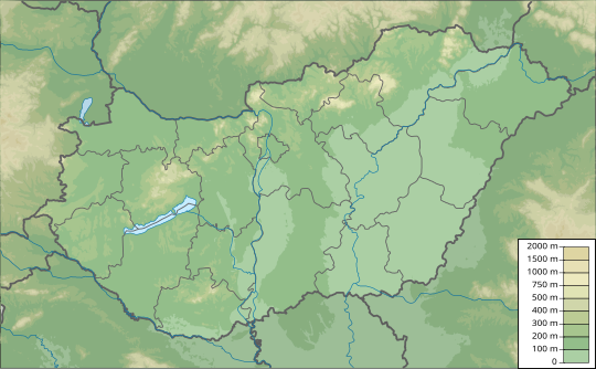 Mapa konturowa Węgier