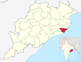 Localisation de District de Jagatsinghpur