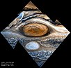 Von Voyager 2 fotografierte Detailaufnahme Jupiters, 7. Juli 1979