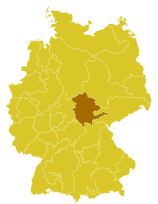 Diecéze erfurtská Bistum Erfurt (něm.) na mapě