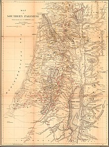 Une carte détaillée de la Palestine du 19e siècle