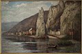 Dinant - Rocher Bayard - Bord de la Meuse - 1896 - Huile sur bois - 32 × 48 cm