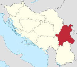 Location of Morava Banovina