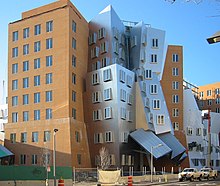 Ray and Maria Stata Center (2004), designed by the Canadian-American architect Frank Gehry for the Massachusetts Institute of Technology (MIT), Cambridge, Massachusetts. MIT Campus.jpg